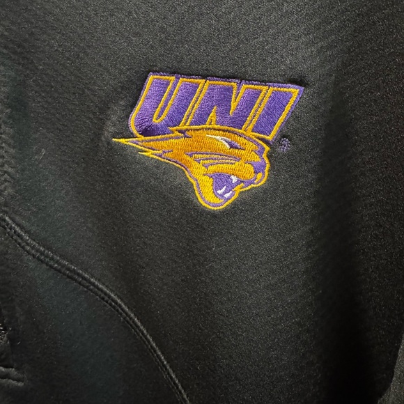 Nike Black Quarter-Zip Pullover with University of Northern Iowa (UNI) Logo - Picture 3 of 6